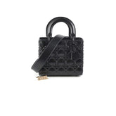 Christian Dior My ABC  Lady Dior Calfskin Small Cannage Bag Black